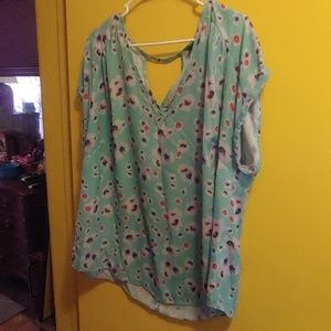 City Chic floral open back top